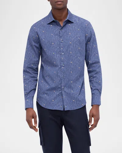 Bugatchi Men's Axel Sport Shirt In Night Blue