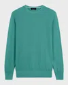 Bugatchi Men's Birdseye Cotton Crewneck Sweater In Celadon