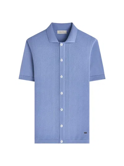 Bugatchi Men's Button-front Cotton Sweater In Blue