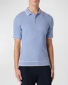 BUGATCHI MEN'S CABLE-KNIT POLO SWEATER