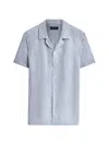 BUGATCHI MEN'S CAMP LINEN SHORT-SLEEVE SHIRT