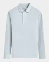 Bugatchi Men's Chevron Self-collar Polo Shirt In Sage