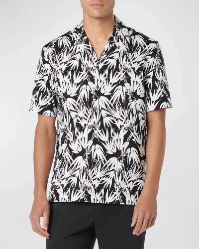 Bugatchi Men's Cole Short-sleeve Ooohcotton Shirt In Black