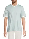 Bugatchi Men's Contrast Trim Pima Cotton T-shirt In Seafoam