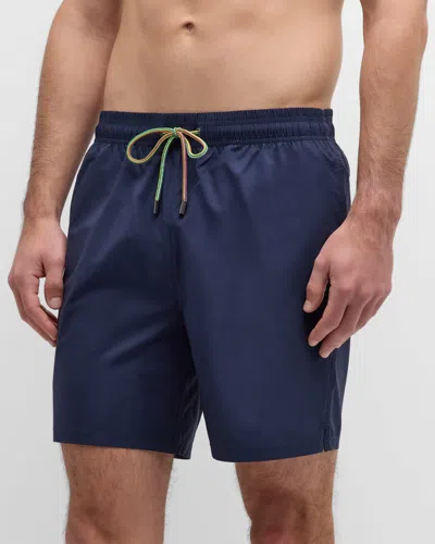 Bugatchi Men's Cosmo Solid Swim Trunks In Navy