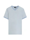 Bugatchi Men's Cotton-blend V-neck T-shirt In Air Blue