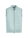Bugatchi Men's Cotton Full-zip Sweater Vest In Seafoam