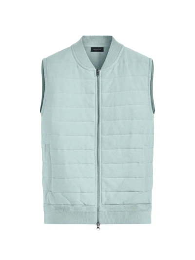 Bugatchi Men's Cotton Full-zip Sweater Vest In Seafoam