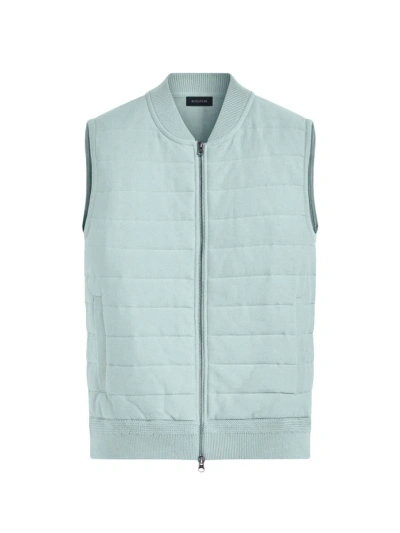 Bugatchi Men's Cotton Full-zip Jumper Waistcoat In Seafoam