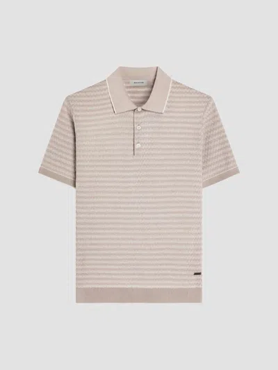 Bugatchi Men's Cotton Knit Polo Sweater In Oatmeal