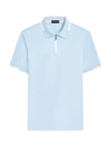 Bugatchi Men's Cotton Quarter-zip Polo Shirt In Sky