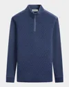 Bugatchi Quarter Zip Pullover In Navy