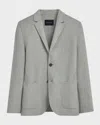 Bugatchi Wool Blend Double Button Blazer In Platinum