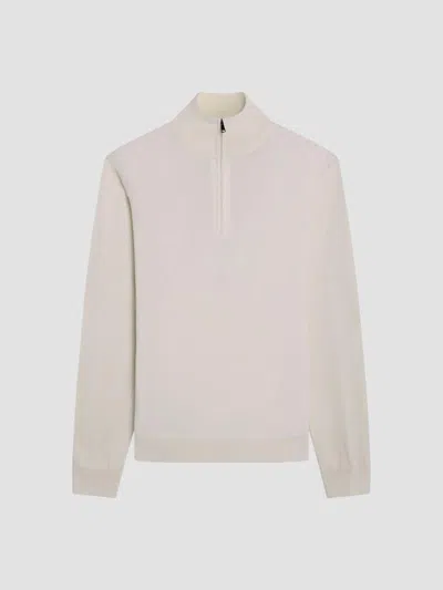 Bugatchi Men's Fred Quarter-zip Merino Wool Sweater In Animal Print