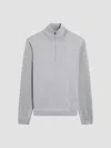 Bugatchi Heathered Quarter Zip Pullover In Multi