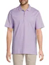 Bugatchi Men's Geometric Stretch Cotton Polo Shirt In Purple