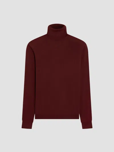Bugatchi Men's George Merino Wool Turtleneck Sweater In Red