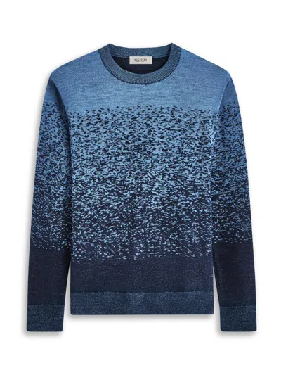 Bugatchi Men's Gradient Wool Crewneck Sweater In Blue