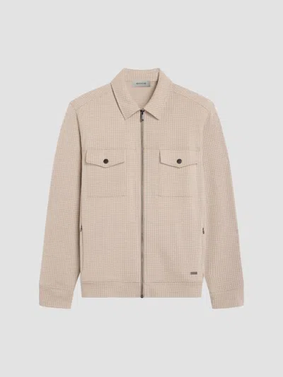 BUGATCHI MEN'S HOUNDSTOOTH FULL-ZIP JACKET