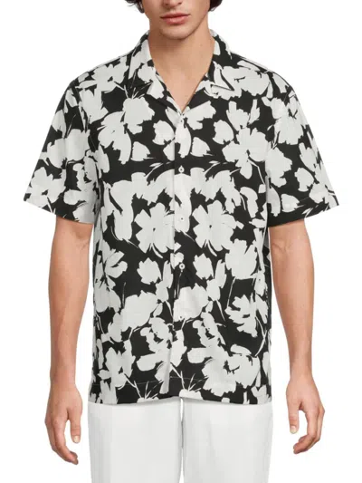 Bugatchi Men's Jackson Floral Superfine Cotton Camp Shirt