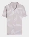 Bugatchi Jackson Leaf Print Lyocell Camp Shirt In Multi