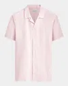 Bugatchi Miles Ooohcotton® Pin Dot Short Sleeve Button-up Shirt In Pink
