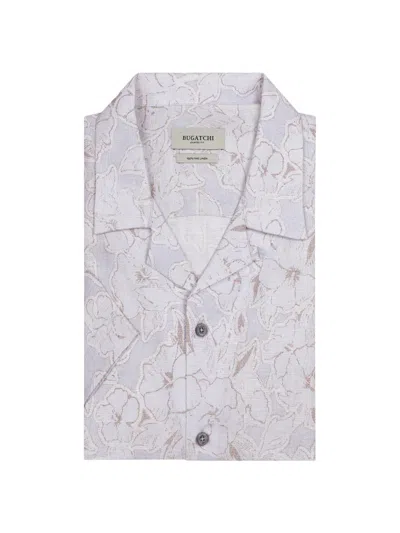 Bugatchi Men's Jackson Linen Camp Shirt In Multi