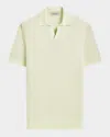 Bugatchi Tipped Johnny Collar Polo In Pistachio