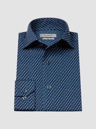 Bugatchi Men's ​james Geo Wave Shirt In Blue