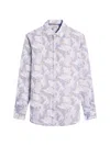 Bugatchi Men's Julian Linen Shaped Button-front Shirt In Multi