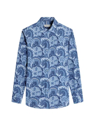 Bugatchi Men's Julian Printed Classic Shirt In Blue