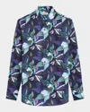 Bugatchi Julian Shaped Fit Button-up Shirt In Blue