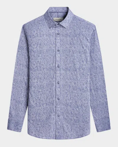 Bugatchi Men's Julian Woven Floral Sport Shirt In Cobalt