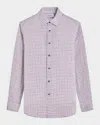Bugatchi Men's Julien Linen Check Sport Shirt In Multi