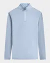 Bugatchi Quarter Zip Performance Pullover In Air Blue