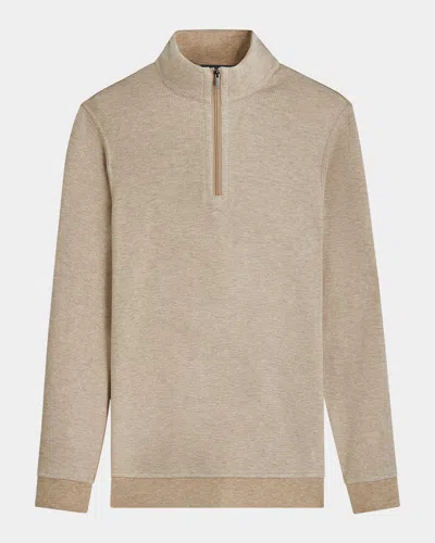 Bugatchi Men's Knit Quarter-zip Sweater In Sand