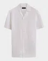 Bugatchi Men's Linen Camp Shirt In White