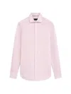 Bugatchi Axel Linen Button-up Shirt In Pink