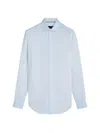 Bugatchi Axel Linen Button-up Shirt In Blue