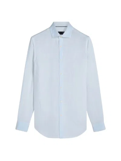Bugatchi Axel Linen Button-up Shirt In Sky