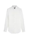 Bugatchi Axel Linen Button-up Shirt In White