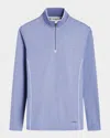 Bugatchi Quarter Zip Performance Pullover In Cobalt