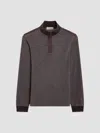 Bugatchi Quarter Zip Knit Pullover In Purple
