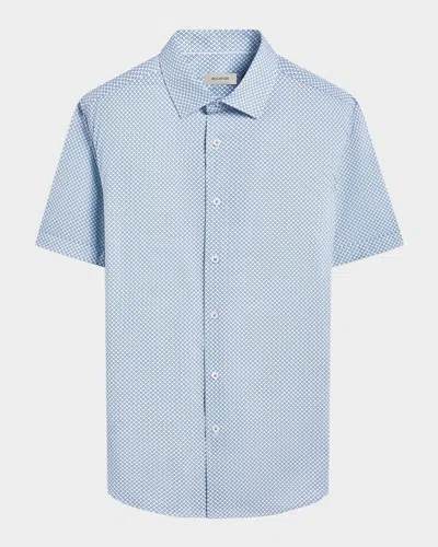 Bugatchi Men's Miles Ooohcotton Geometric Short-sleeve Shirt