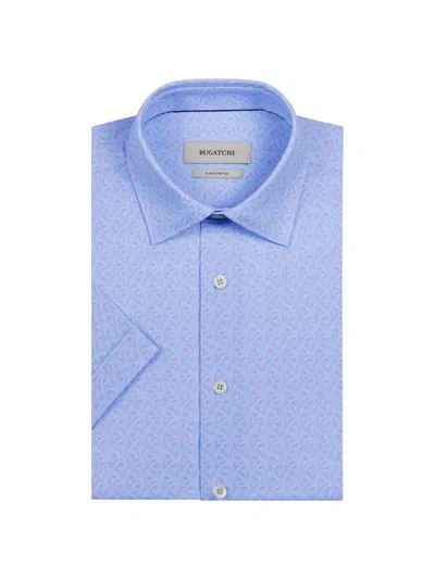 Bugatchi Men's Miles Ooohcotton Short-sleeve Shirt In Blue