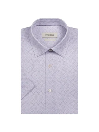 Bugatchi Men's Miles Ooohcotton Short-sleeve Shirt In Purple