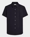 Bugatchi Men's Miles Slim Short Sleeve Shirt In Black