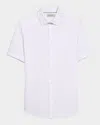 Bugatchi Men's Miles Slim Short Sleeve Shirt In White