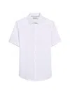 Bugatchi Men's Orson Woven Cotton Shaped Button-front Shirt In Neutral