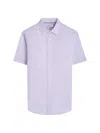Bugatchi Print Short Sleeve Button-up Shirt In Pattern